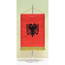 Albánia hímzett asztali zászló