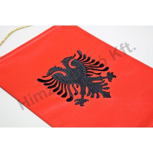 Albánia hímzett asztali zászló