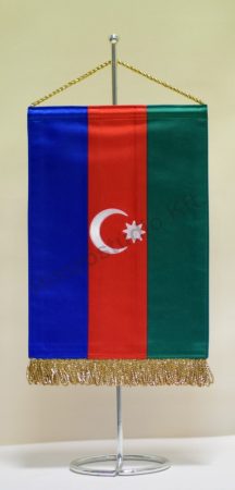 Azerbajdzsán hímzett asztali zászló