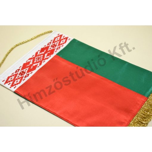 Fehéroroszország (Belarusz Köztársaság) hímzett asztali zászló