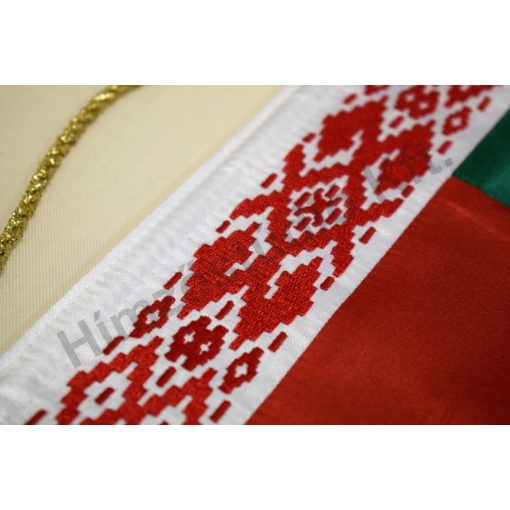 Fehéroroszország (Belarusz Köztársaság) hímzett asztali zászló