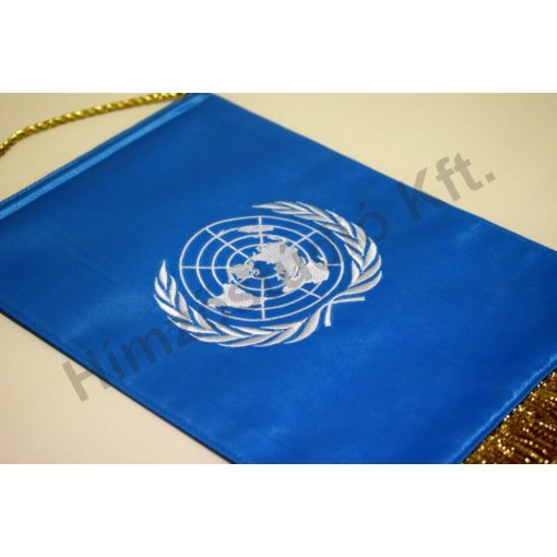 ENSZ hímzett asztali zászló