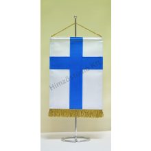 Finnország hímzett asztali zászló