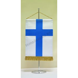 Finnország hímzett asztali zászló