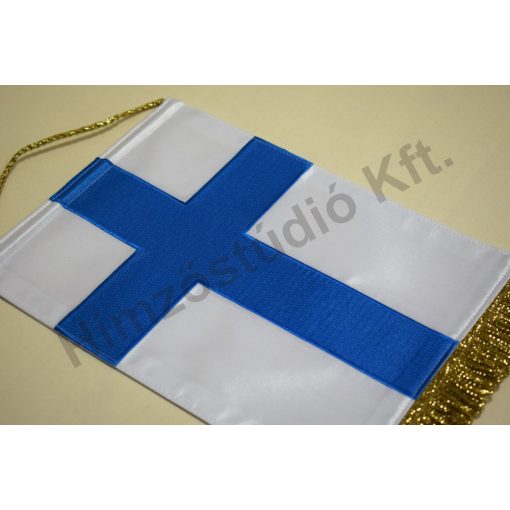 Finnország hímzett asztali zászló