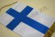 Finnország hímzett asztali zászló