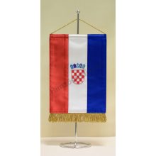 Horvátország hímzett asztali zászló