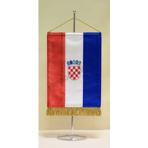 Horvátország hímzett asztali zászló