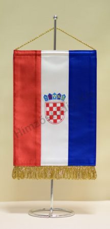 Horvátország hímzett asztali zászló