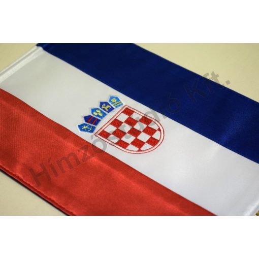 Horvátország hímzett asztali zászló