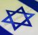 Izrael hímzett asztali zászló