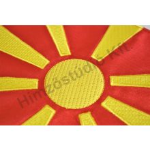 Macedónia hímzett asztali zászló