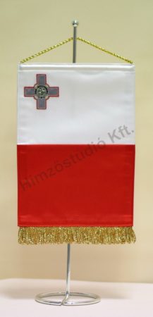 Málta hímzett asztali zászló