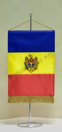 Moldávia hímzett asztali zászló