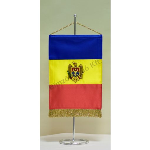 Moldávia hímzett asztali zászló