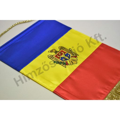 Moldávia hímzett asztali zászló