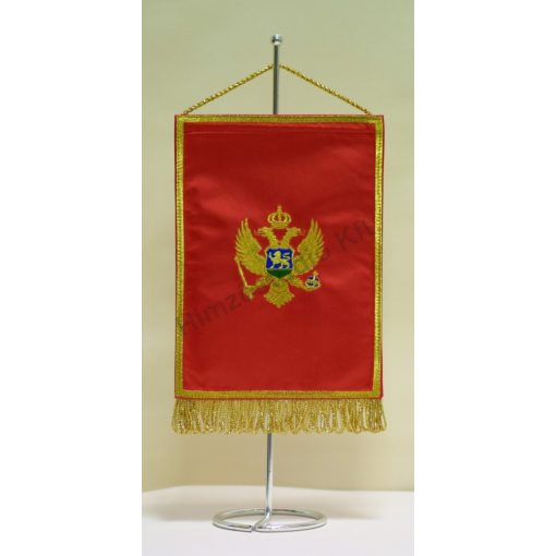 Montenegró hímzett asztali zászló