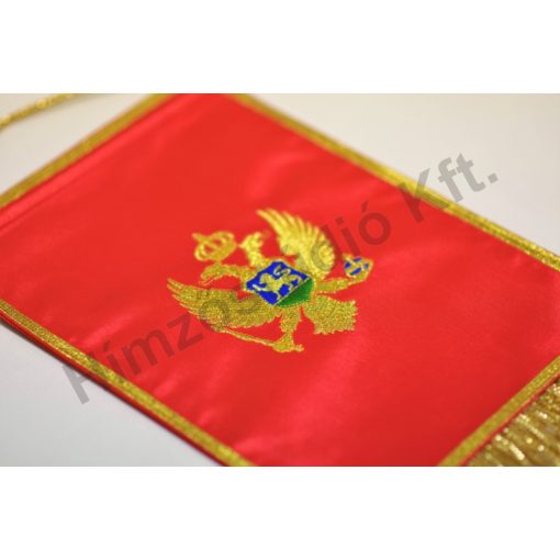 Montenegró hímzett asztali zászló