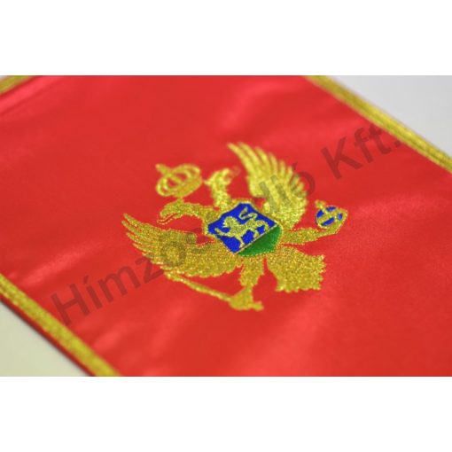 Montenegró hímzett asztali zászló