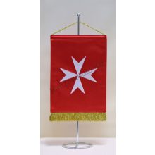 Máltai Szeretetszolgálat hímzett asztali zászló