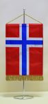 Norvégia hímzett asztali zászló
