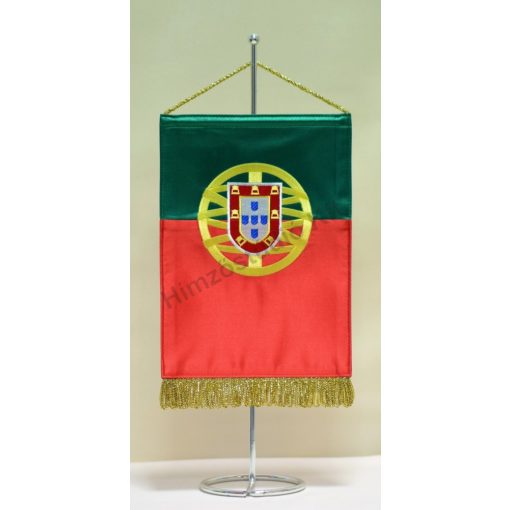 Portugália hímzett asztali zászló