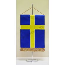 Svédország hímzett asztali zászló