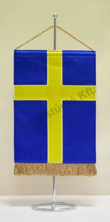 Svédország hímzett asztali zászló