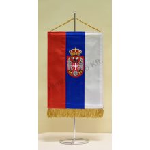 Szerbia hímzett asztali zászló