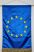 Beltéri szatén EU zászló, hímzett