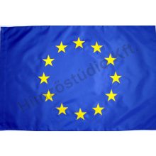 Kültéri EU zászló, dupla anyagból, hímzett
