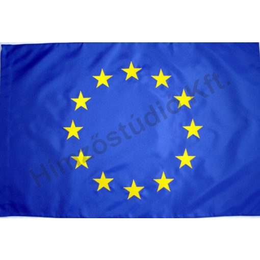 Kültéri EU zászló, dupla anyagból, hímzett