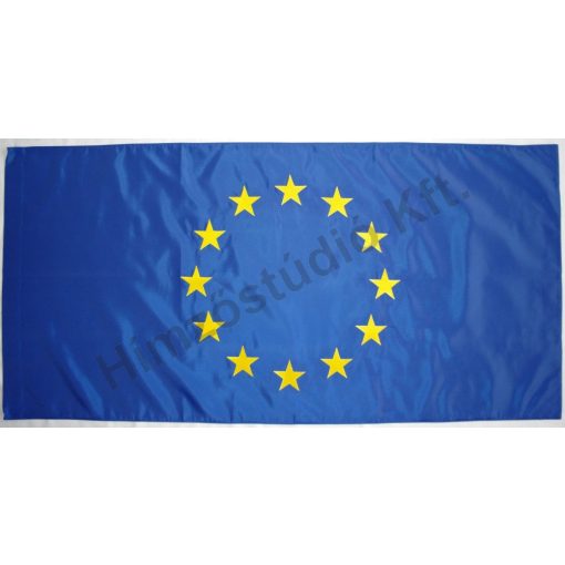 Kültéri EU zászló, dupla anyagból, hímzett