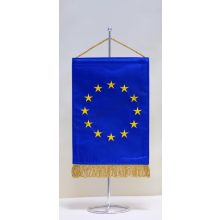 Kültéri EU zászló, dupla anyagból, hímzett