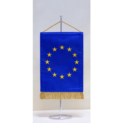 Kültéri EU zászló, dupla anyagból, hímzett