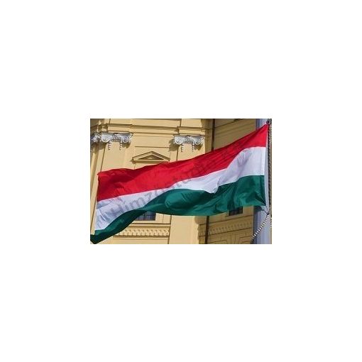 Kültéri, nyomott címeres magyar zászló egyrétegű