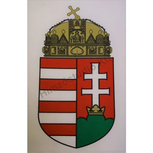 Kültéri, nyomott címeres magyar zászló egyrétegű