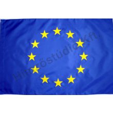 Kültéri EU zászló, egyrétegű, hímzett