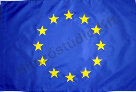 Kültéri EU zászló, egyrétegű, hímzett