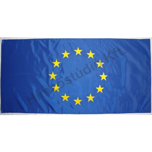 Kültéri EU zászló, egyrétegű, hímzett